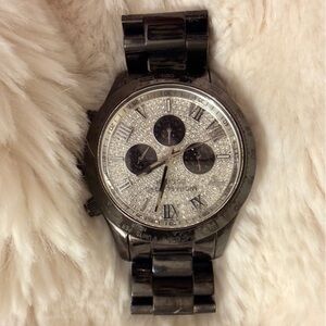 🕰️ Michael Kors Black Chronograph Watch with Crystal Dial